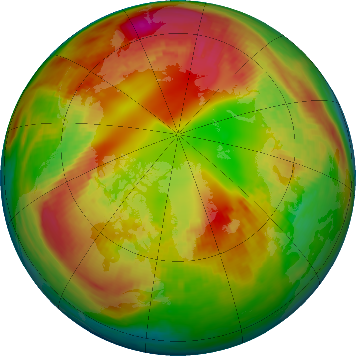 Arctic ozone map for 09 February 1981